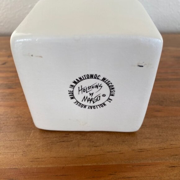 Vintage Holsteins by Margo Ceramic Milk Carton Creamer - 1984 - Picture 7 of 7